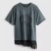 Camiseta de Guns N’ Roses con ribete de encaje