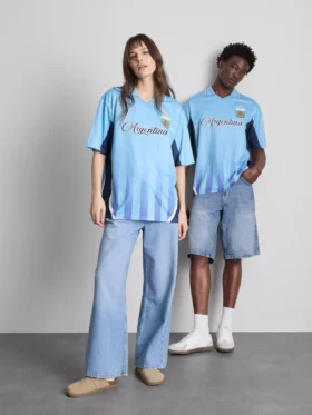 Camiseta de malla de manga corta de Argentina