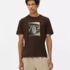Camiseta de manga corta con estampado de rueda de coche