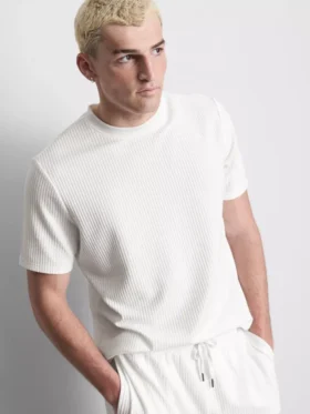 Camiseta de manga corta con textura