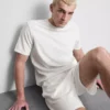 Camiseta de manga corta con textura