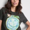 Camiseta de Nirvana de algodón desgastado