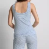 Camiseta de pijama a rayas acanaladas «Love to Lounge»