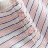Camiseta de pijama a rayas con cuello acanalado
