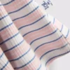 Camiseta de pijama a rayas con cuello acanalado
