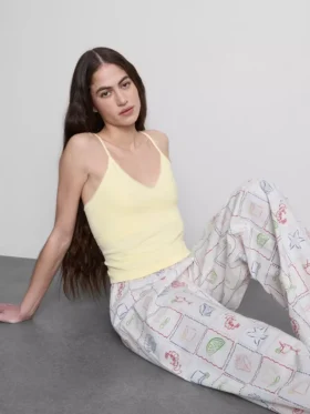 Camiseta de pijama con punto calado