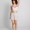 Camiseta de pijama corta estampada sin costuras
