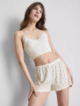 Camiseta de pijama corta estampada sin costuras