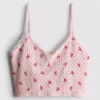 Camiseta de pijama corta estampada sin costuras