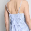 Camiseta de pijama de algodón a rayas