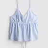 Camiseta de pijama de algodón a rayas