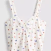 Camiseta de pijama de canalé con estampado de mariposas