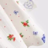 Camiseta de pijama de canalé con estampado de mariposas
