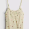 Camiseta de pijama floral acanalada