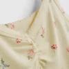 Camiseta de pijama floral acanalada