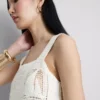 Camiseta de tirantes de croché con alto contenido en algodón
