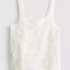Camiseta de tirantes de croché con alto contenido en algodón