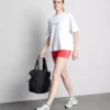 Camiseta deportiva de algodón con estampado, de corte holgado
