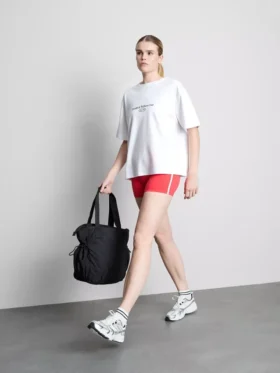 Camiseta deportiva de algodón con estampado, de corte holgado
