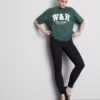 Camiseta deportiva de algodón con estampado, de corte holgado