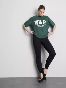 Camiseta deportiva de algodón con estampado, de corte holgado