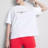 Camiseta deportiva de algodón con estampado, de corte holgado