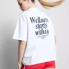 Camiseta deportiva de algodón con estampado, de corte holgado