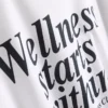 Camiseta deportiva de algodón con estampado, de corte holgado
