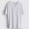 Camiseta elástica de corte entallado con cuello en V