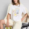 Camiseta gráfica de algodón de corte recto