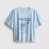 Camiseta gráfica de algodón de corte recto