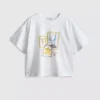Camiseta gráfica de algodón de corte recto
