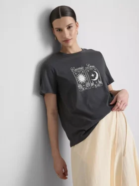 Camiseta gráfica de algodón de manga corta