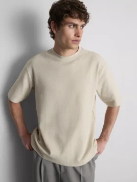 Camiseta holgada con textura