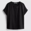 Camiseta holgada de cuello redondo con ventilación