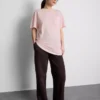 Camiseta larga de cuello redondo