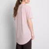 Camiseta larga de cuello redondo