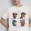 Camiseta musical holgada con estampado de Gorillaz