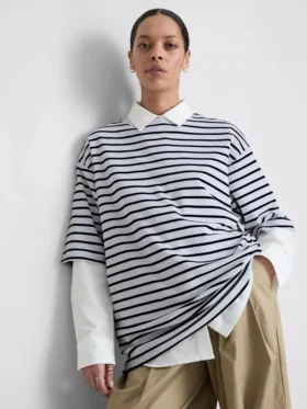 Camiseta oversize básica de algodón