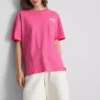 Camiseta oversize con estampado gráfico en color habana, con alto contenido en algodón