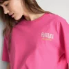 Camiseta oversize con estampado gráfico en color habana, con alto contenido en algodón