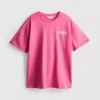 Camiseta oversize con estampado gráfico en color habana, con alto contenido en algodón