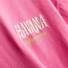 Camiseta oversize con estampado gráfico en color habana, con alto contenido en algodón