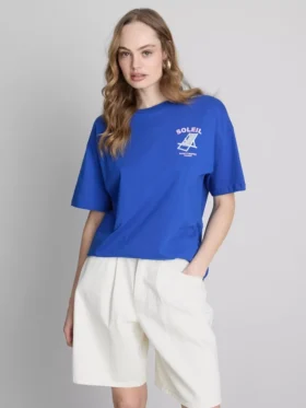 Camiseta oversize con estampado «Soleil»