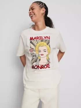 Camiseta oversize de algodón con estampado de Marilyn Monroe