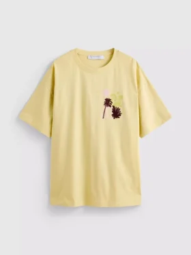 Camiseta oversize de algodón estilo «boyfriend» con estampado