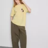 Camiseta oversize de algodón estilo «boyfriend» con estampado
