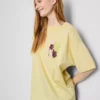 Camiseta oversize de algodón estilo «boyfriend» con estampado