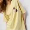 Camiseta oversize de algodón estilo «boyfriend» con estampado