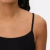 Camiseta sin mangas básica de jersey elástico